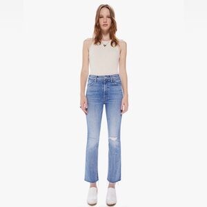 NWT MOTHER DENIM THE HUSTLER ANKLE FRAY SIZE 34